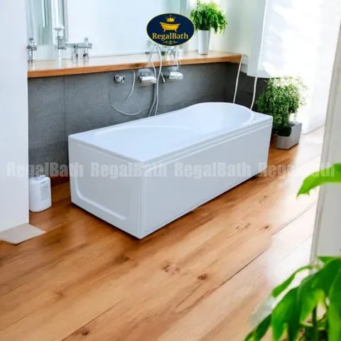 Bồn Tắm Dài Regalbath RB-18A 1m8 - Bồn Tắm Acrylic Sang Trọng Hình Chữ Nhật, Kích Thước 1800x800x550 mm, Thư Giãn Tối Ưu