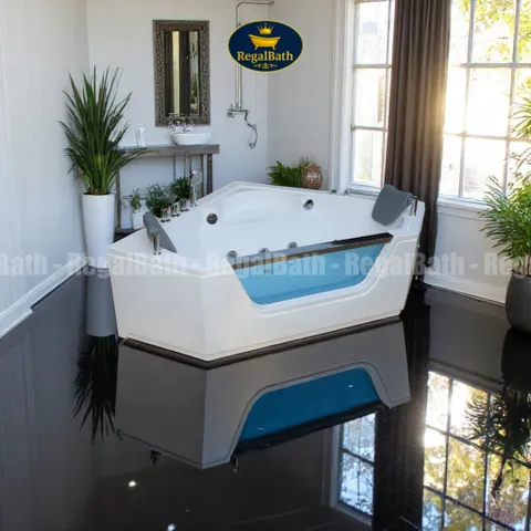 Bồn Tắm Góc Kín Vách 1M4 RegalBath RB-R14K - Thiết Kế Sang Trọng, Dễ Lắp Đặt, Tối Ưu Cho Không Gian Nhỏ