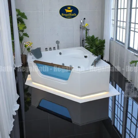 Bồn Tắm Góc Kín Vách 1M4 RegalBath RB-R14K - Thiết Kế Sang Trọng, Dễ Lắp Đặt, Tối Ưu Cho Không Gian Nhỏ