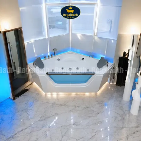 Bồn Tắm Góc Kín Vách 1M4 RegalBath RB-R14K - Thiết Kế Sang Trọng, Dễ Lắp Đặt, Tối Ưu Cho Không Gian Nhỏ