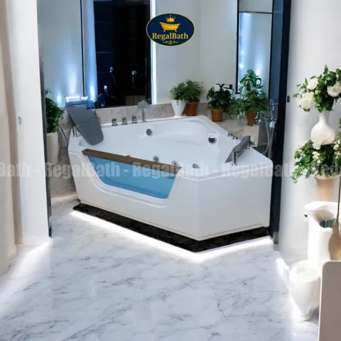 Bồn Tắm Góc Kín Vách 1M4 RegalBath RB-R14K - Thiết Kế Sang Trọng, Dễ Lắp Đặt, Tối Ưu Cho Không Gian Nhỏ