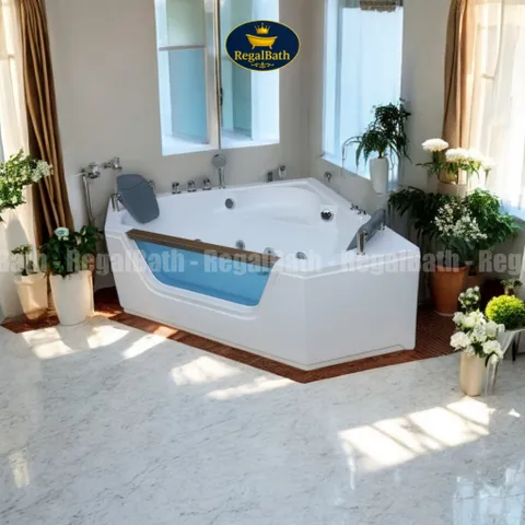 Bồn Tắm Góc Kín Vách 1M4 RegalBath RB-R14K - Thiết Kế Sang Trọng, Dễ Lắp Đặt, Tối Ưu Cho Không Gian Nhỏ