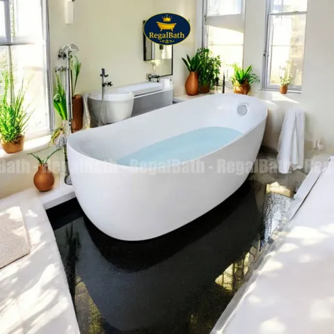 Bồn Tắm Dáng Cá Heo RB-17CH Regalbath - Thiết Kế Nghệ Thuật Độc Đáo, Chất Liệu Acrylic Cao Cấp, Thoải Mái và Bền Đẹp