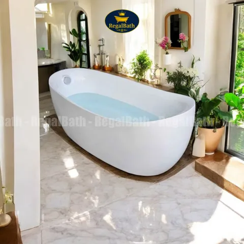 Bồn Tắm Dáng Cá Heo RB-17CH Regalbath - Thiết Kế Nghệ Thuật Độc Đáo, Chất Liệu Acrylic Cao Cấp, Thoải Mái và Bền Đẹp