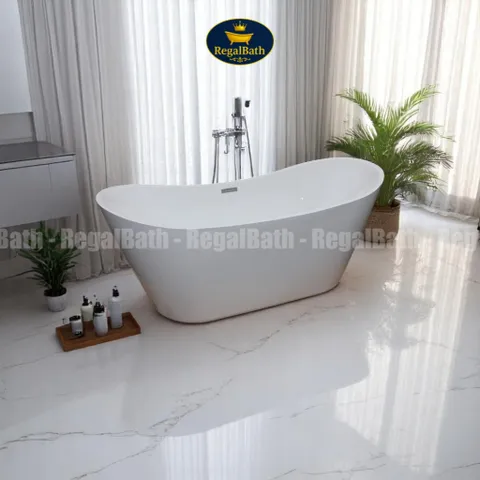 Bồn Tắm Thỏi Vàng Regalbath 1m7 (RB-17TV) - Thiết Kế Sang Trọng, Chất Liệu Acrylic Cao Cấp, Phong Thủy Hiện Đại