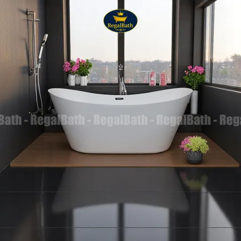Bồn Tắm Thỏi Vàng Regalbath 1m7 (RB-17TV) - Thiết Kế Sang Trọng, Chất Liệu Acrylic Cao Cấp, Phong Thủy Hiện Đại