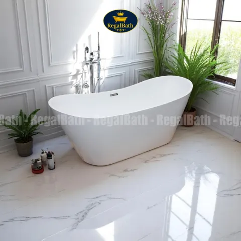 Bồn Tắm Thỏi Vàng Regalbath 1m7 (RB-17TV) - Thiết Kế Sang Trọng, Chất Liệu Acrylic Cao Cấp, Phong Thủy Hiện Đại