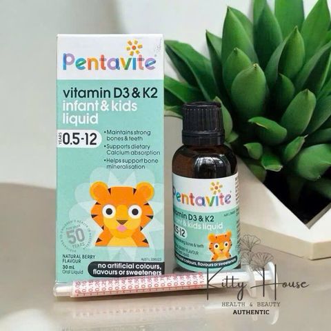 Sirô Pentavite bổ sung Vitamin D3 & K2 Infant & Kids lọ 30 ML