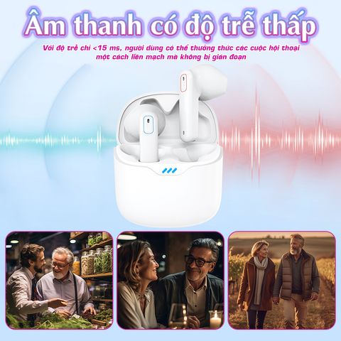 Máy trợ thính Bluetooth FUNMIC EN-IA102D - Thiết bị trợ thính cao cấp cho người già, lọc tiếng ồn, âm thanh rõ ràng, dễ sử dụng.