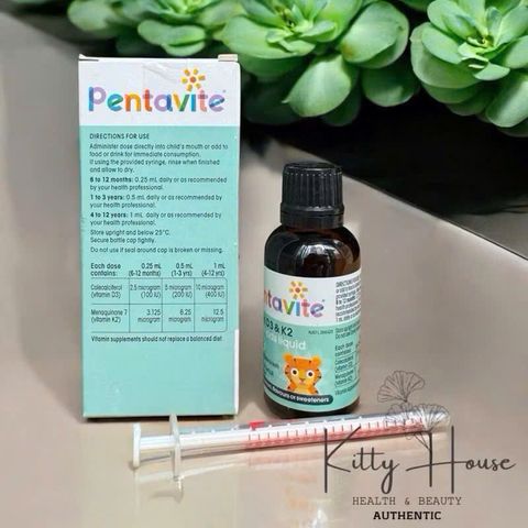 Sirô Pentavite bổ sung Vitamin D3 & K2 Infant & Kids lọ 30 ML