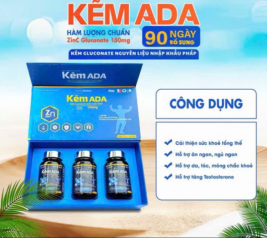 Kẽm ADA Nguyên Hộp 90 Viên  Tặng Bọt Vệ Sinh Hương Nước Hoa, Hàng Chuẩn Xịn