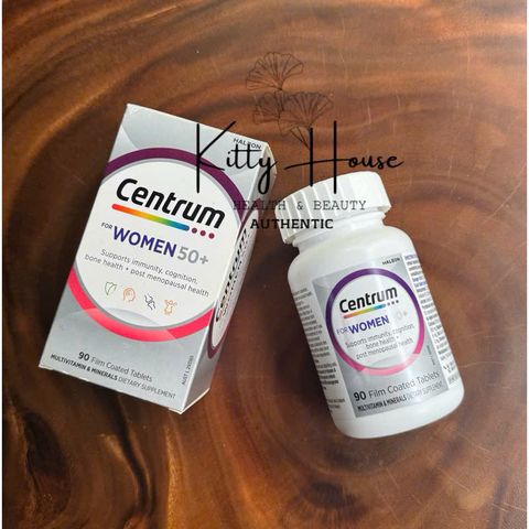 Viên Uống Centrum For Women 50+ - Vitamin Tổng Hợp Chăm Sóc Sức Khỏe cho Phụ Nữ Trên 50 Tuổi - Hỗ Trợ Miễn Dịch và Làn Da Khỏe Mạnh