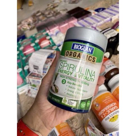 Viên Uống Tảo Xoắn Spirulina Hữu Cơ Bioglan 1000mg - Hỗ Trợ Tim Mạch, Tăng Cường Sức Khỏe và Chống Oxy Hóa - 200 Viên Chính Hãng