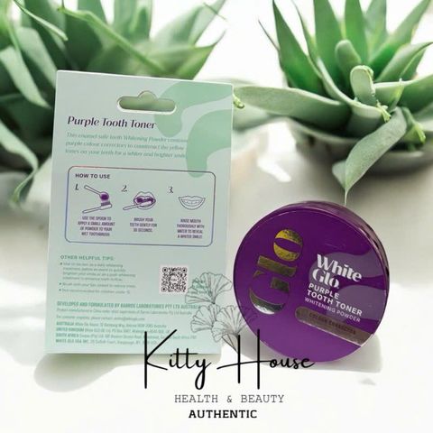 Bột làm trắng răng White Glo Purple Tooth Toner Powder hộp 30g