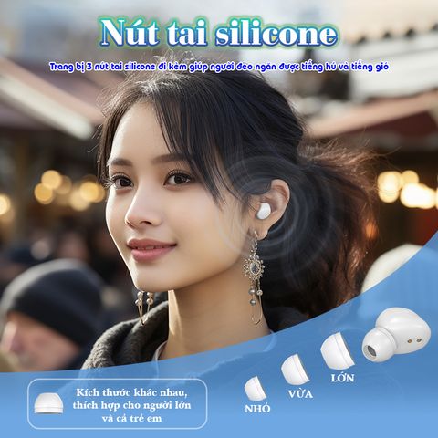 Máy Trợ Thính Không Dây FUNMIC EN-IA001A - Tai Nghe Trợ Thính Chống Ồn Chất Lượng Cao, Thiết Kế Nhẹ Nhàng, Thời Gian Sử Dụng 20 Giờ
