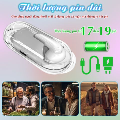 Tai Nghe Trợ Thính Không Dây FUNMIC EN-D20 - Thiết Kế Sang Trọng, Công Nghệ Giảm Tiếng Ồn Thông Minh, Hỗ Trợ Âm Thanh Cho Cả Hai Tai