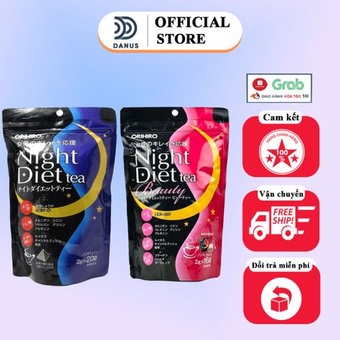 Trà Giảm Cân Ban Đêm Night Diet Tea Orihiro Nhật Bản - Hỗ Trợ Giấc Ngủ Ngon, Đốt Cháy Mỡ, Kiểm Soát Cân Nặng Từ Thiên Nhiên