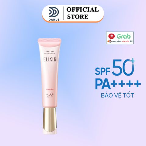 Sữa Chống Nắng ELIXIR SUPERIEUR DAY CARE REVOLUTION TONE UP 35g - Nâng Tone Da, Bảo Vệ Da Khỏi Tia UV, Nội Địa Nhật Bản