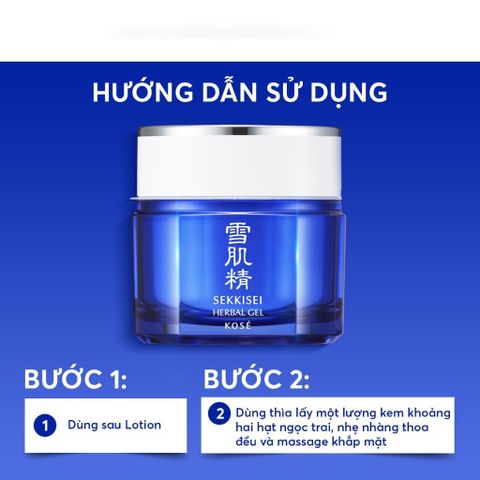 Kem Dưỡng Ẩm Mặt Nạ Ngủ Kosé SEKKISEI HERBAL GEL 80g - Đa Năng 6 Trong 1, Chăm Sóc Da Mặt Khỏe Mạnh, Rạng Rỡ Nhật Bản