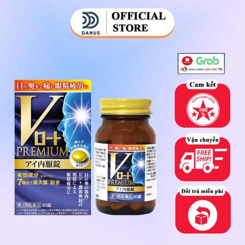 Viên uống bổ mắt V Rohto Premium Eye 80v Nội Địa Nhật Bản - Bảo vệ phục hồi mắt