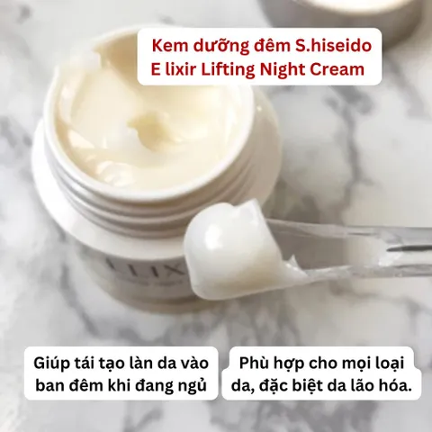 Kem Dưỡng Đêm Nâng Cơ Chống Lão Hóa Elixir Skin Care By Age 40g - Sản Phẩm Đặc Trị Da Lão Hóa, Tái Tạo Da Ban Đêm