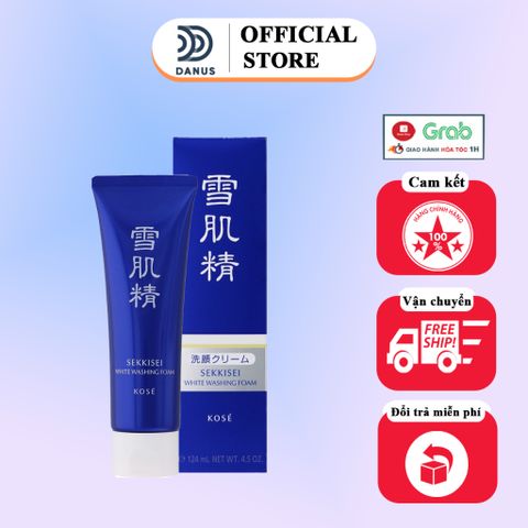 Sữa Rửa Mặt Kose Sekkisei White Washing Foam 120g - Thương Hiệu Nhật Bản, Làm Sạch Sâu, Trắng Da, Cảm Giác Thoải Mái