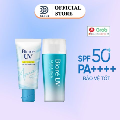 Kem Chống Nắng Biore Aqua Rich Watery Essence Gel SPF 50+/PA++++ - 90ml Bảo Vệ Da, Dưỡng Ẩm và Nâng Tone (Nội Địa Nhật Bản)