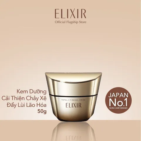Kem Dưỡng Chống Lão Hóa ELIXIR TOTAL V FIRMING CREAM 50g - Giúp Da Rạng Rỡ, Ngăn Ngừa Chảy Xệ, Xuất Xứ Nhật Bản