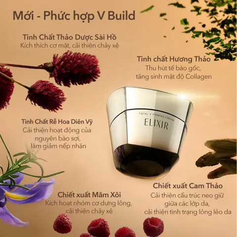 Kem Dưỡng Chống Lão Hóa ELIXIR TOTAL V FIRMING CREAM 50g - Giúp Da Rạng Rỡ, Ngăn Ngừa Chảy Xệ, Xuất Xứ Nhật Bản