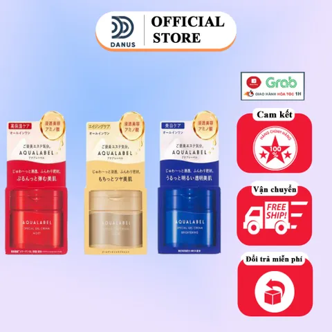 Kem Dưỡng Da Shiseido Aqualabel Special Gel Cream 5 trong 1 - Chống Lão Hóa, Giảm Nám, Cấp Ẩm, Làm Mềm Da cho Da Khô, Không Đều Màu