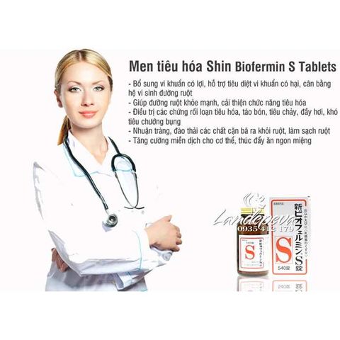 Men Tiêu Hóa Shin Biofermin S Tablets 550 Viên - Hỗ Trợ Tiêu Hóa, Cải Thiện Sức Khỏe Đường Ruột, Sản Phẩm Nội Địa Nhật Bản