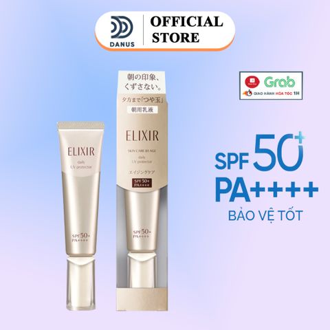 Kem Chống Nắng Elixir Shiseido SPF 50++++ - Dưỡng Da ban Ngày Chống Nắng và Làm Sáng Da, Nhật Bản