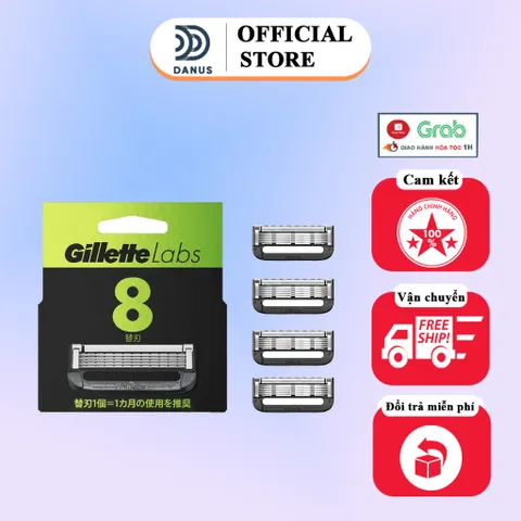 Hộp lưỡi dao cạo râu 5 lưỡi Gillette Labs cao cấp