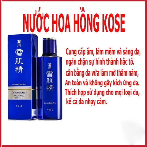 Nước Hoa Hồng Kose Medicated Sekkisei Lotion 200ml/360ml - Dưỡng ẩm, Làm trắng da - Mỹ phẩm Nhật Bản Chính Hãng