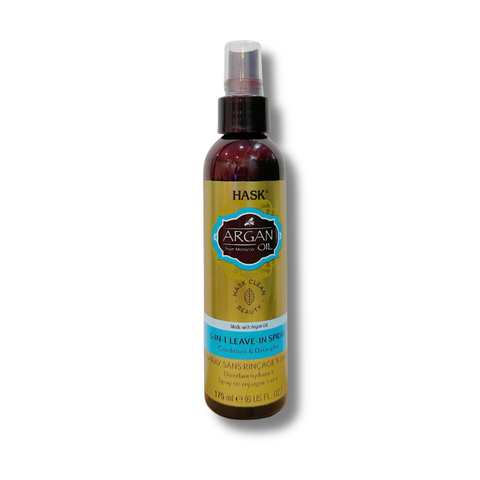 Xịt Dưỡng Tóc Hask Argan Oil 5 in 1 - Phục Hồi, Dưỡng Ẩm, Chống Rối, 175ml - Sản Phẩm Chăm Sóc Tóc Bảo Vệ Nhiệt Từ Mỹ