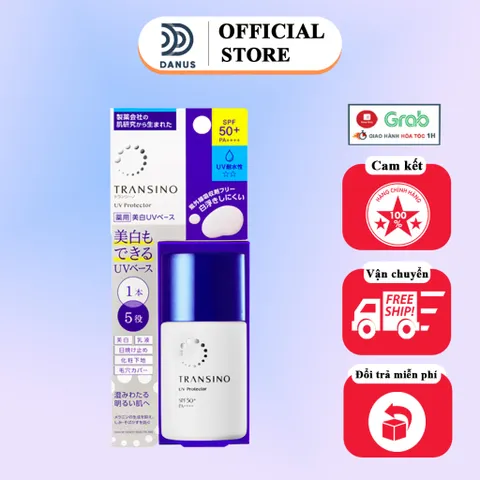 Kem Chống Nắng Dưỡng Trắng Da Transino Whitening UV Protector SPF50 PA ++++ - 4 Trong 1 Chống Nắng, Dưỡng Trắng, Bảo Vệ Da, Nội Địa Nhật Bản