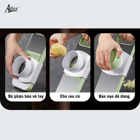 Dụng Cụ Cắt Rau Củ Đa Năng 6 Dao Alizz AL-14501 - Thép Không Gỉ, Thiết Kế Tiện Lợi, Hỗ Trợ Nấu Nướng Trong Bếp