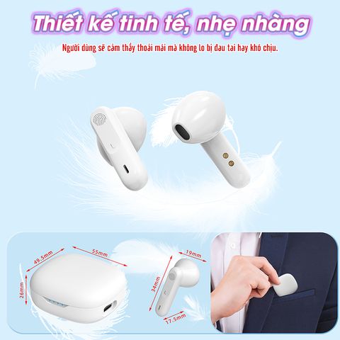 Tai nghe trợ thính không dây FUNMIC EN-D18 - 2 tai pin sạc