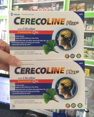 Viên uống hỗ trợ não ALIFACO Cerecoline Plus - Bạch quả, Omega 3, Lutein, Giúp trí nhớ & tăng cường chức năng não