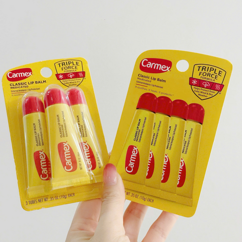 Son Dưỡng Môi Carmex Classic Lip Balm 10g - Bảo Vệ và Dưỡng Ẩm Môi Khô Nứt Nẻ, Cảm Giác Dịu Mát, Tiện Lợi Khi Mang Theo