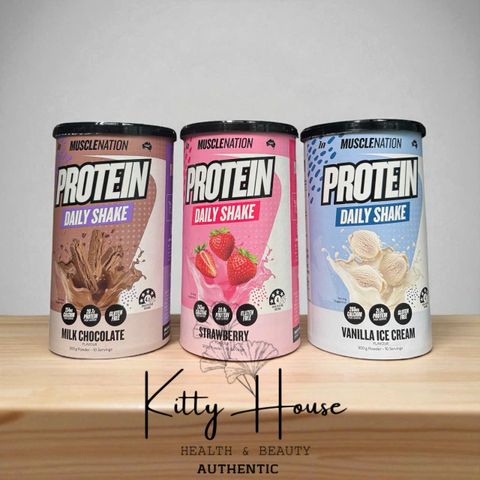 Bột Protein Lắc Muscle Nation Daily Shake 300g - 20.7g Protein, Không chất béo, Hương vị thơm ngon, Dinh dưỡng dễ sử dụng