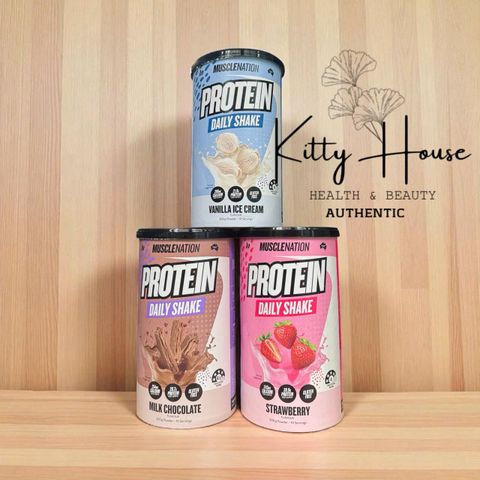 Bột Protein Lắc Muscle Nation Daily Shake 300g - 20.7g Protein, Không chất béo, Hương vị thơm ngon, Dinh dưỡng dễ sử dụng