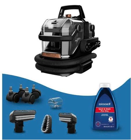 Máy Giặt Thảm Cầm Tay Bissell Spotclean Hydrosteam Pro - Công Nghệ Hút Bụi 360 Độ, Loại Bỏ Vết Bẩn Cứng Đầu, Đa Năng Cho Thảm, Ghế Sofa, Ô Tô.