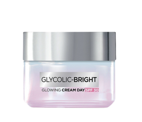 Kem Dưỡng Da Ban Ngày L'Oreal Paris Glycolic AHA 50ml - Kem Sáng Da, Mờ Thâm Nám, Chống Nắng SPF 30, Làm Rạng Rỡ Làn Da
