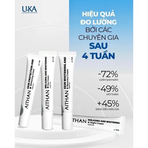 Bộ Kem Dưỡng Giảm Nám AiThan UKA Melasma & Whitening - Chuyên Sâu Xử Lý Nám và Lão Hóa Da, An Toàn và Hiệu Quả