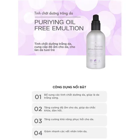 Sữa Dưỡng GoodnDoc Purifying Oil-Free Emulsion - Dưỡng Trắng Da, Giảm Nám, Mờ Nếp Nhăn, Cung Cấp Ẩm Cho Da Khỏe Mềm Mại