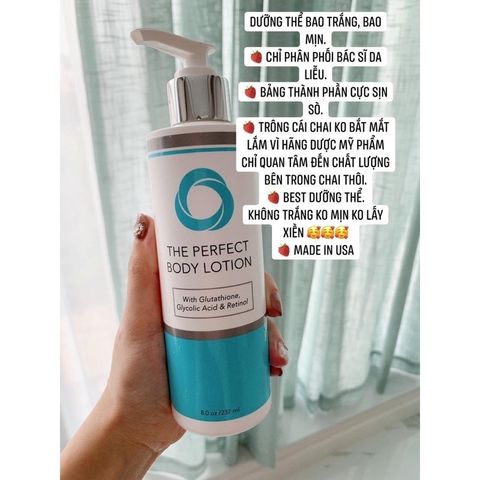 Sữa Dưỡng Thể & Sữa Tắm Trắng Da Chống Lão Hoá Perfect Body Lotion 15% Glycolic Acid - Tẩy Tế Bào Chết & Làm Sáng Da 250ml