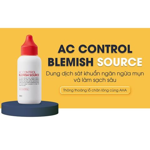 Dung Dịch Ức Chế Mụn Goodndoc AC Control Blemish Source 50ml - Giảm Khuẩn, Se Khít Lỗ Chân Lông, Dưỡng Da Mịn Màng, Trắng Sáng