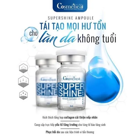 Tế Bào Gốc Cosmeheal Supershine Ampoule - Phục Hồi Căng Bóng Da, Giảm Nhăn, Cấp Ẩm Chống Lão Hoá - Dưỡng Da Hàn Quốc Chính Hãng