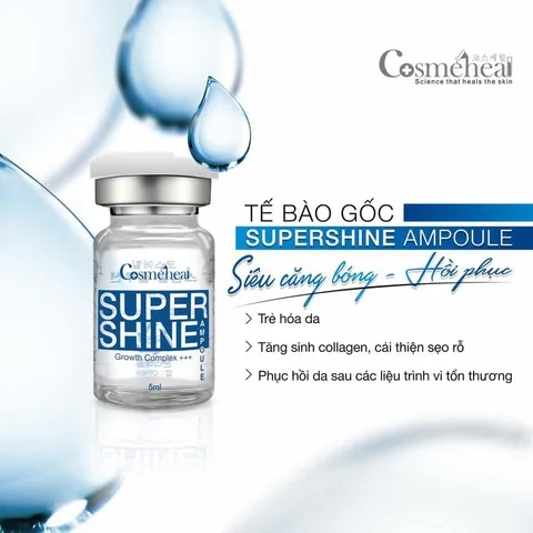 Tế Bào Gốc Cosmeheal Supershine Ampoule - Phục Hồi Căng Bóng Da, Giảm Nhăn, Cấp Ẩm Chống Lão Hoá - Dưỡng Da Hàn Quốc Chính Hãng